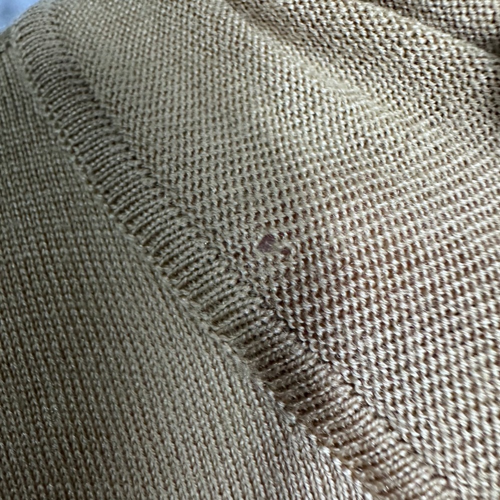 Philosophy di Alberta Ferretti Virgin Wool Cowl Neck Sweater Camel Tan Size 8 - Picture 7 of 9